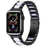 สายรัดนาฬิกาโลหะเรซินลูกปัดสามเม็ด xDfind สำหรับ Apple Watch 42 / 44 / 45 / 46 / 49mm, สำหรับ Apple Watch 38 / 40 / 41 / S10 42mm
