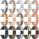 สายรัดนาฬิกาโลหะเรซินลูกปัดสามเม็ด xDfind สำหรับ Apple Watch 42 / 44 / 45 / 46 / 49mm, สำหรับ Apple Watch 38 / 40 / 41 / S10 42mm