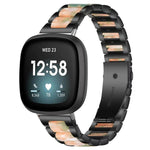 xDfind Three Beads Metal Resin Watch Band, For Fitbit Versa 4 / 3 / Sense 2 / Sense