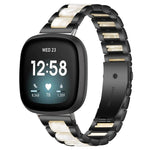 xDfind Three Beads Metal Resin Watch Band, For Fitbit Versa 4 / 3 / Sense 2 / Sense