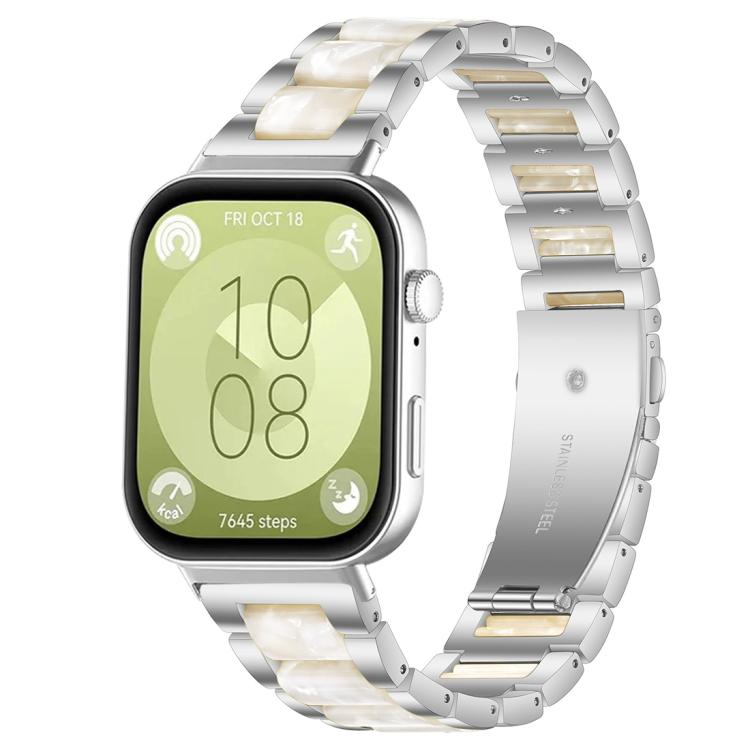 xDfind Three Beads Metal Resin Watch Band, For Huawei Watch Fit4 / Fit4 Pro / Fit3, For Huawei Band 10 / 9 / 8