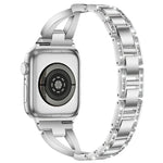 สายรัดนาฬิกาโลหะเพชรรูปตัว X แถวเดียว xDfind สำหรับ Apple Watch 42 / 44 / 45 / 46 / 49mm, สำหรับ Apple Watch 38 / 40 / 41 / S10 42mm