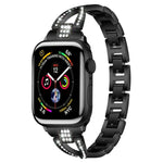 สายรัดนาฬิกาโลหะเพชรรูปตัว X แถวเดียว xDfind สำหรับ Apple Watch 42 / 44 / 45 / 46 / 49mm, สำหรับ Apple Watch 38 / 40 / 41 / S10 42mm