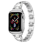 สายรัดนาฬิกาโลหะเพชรรูปตัว X แถวเดียว xDfind สำหรับ Apple Watch 42 / 44 / 45 / 46 / 49mm, สำหรับ Apple Watch 38 / 40 / 41 / S10 42mm