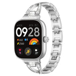 xDfind X-Shaped Single Row Diamond Metal Watch Band, For Xiaomi Band 9 Pro/8 Pro/Redmi Watch6/5/4, For Redmi Watch 3