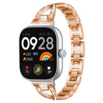 xDfind X-Shaped Single Row Diamond Metal Watch Band, For Xiaomi Band 9 Pro/8 Pro/Redmi Watch6/5/4, For Redmi Watch 3