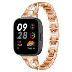 xDfind X-Shaped Single Row Diamond Metal Watch Band, For Xiaomi Band 9 Pro/8 Pro/Redmi Watch6/5/4, For Redmi Watch 3