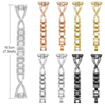 xDfind X-Shaped Single Row Diamond Metal Watch Band, For Xiaomi Band 9 Pro/8 Pro/Redmi Watch6/5/4, For Redmi Watch 3