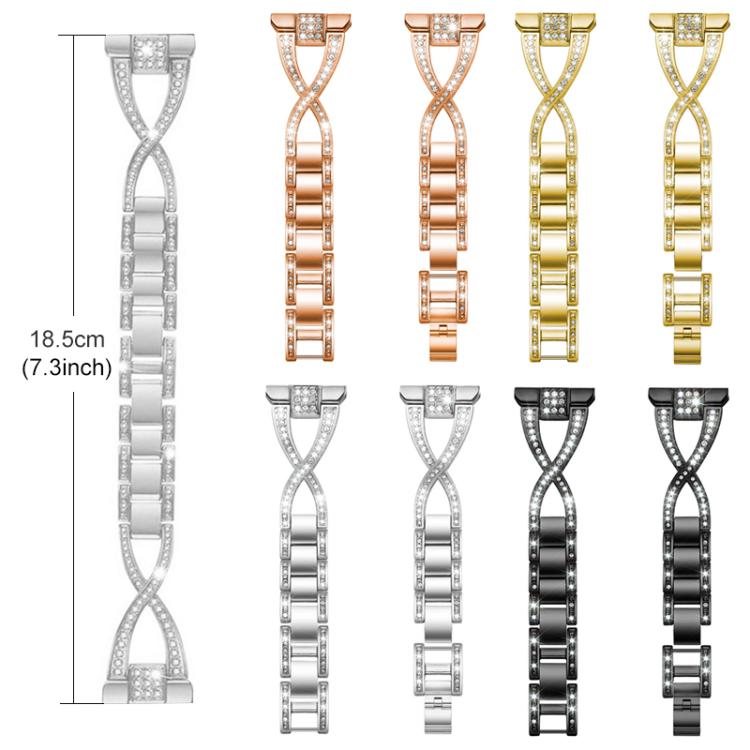 xDfind X-Shaped Single Row Diamond Metal Watch Band, For Xiaomi Band 9 Pro/8 Pro/Redmi Watch6/5/4, For Redmi Watch 3