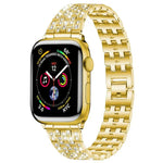 สายรัดนาฬิกาโลหะเพชรเต็มห้าลูกปัด xDfind สำหรับ Apple Watch 42 / 44 / 45 / 46 / 49mm, สำหรับ Apple Watch 38 / 40 / 41 / S10 42mm