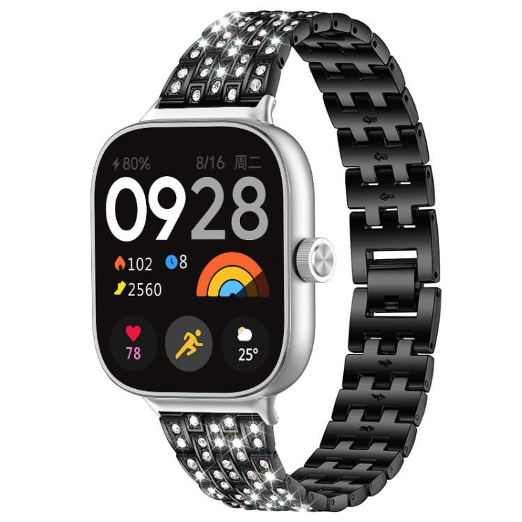 xDfind Five Beads Full Diamond Metal Watch Band, For Xiaomi Band 9 Pro/8 Pro/Redmi Watch6/5/4
