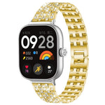 xDfind Five Beads Full Diamond Metal Watch Band, For Xiaomi Band 9 Pro/8 Pro/Redmi Watch6/5/4