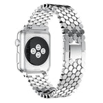 สายรัดนาฬิกาโลหะลายเกล็ดปลา xDfind สำหรับ Apple Watch 42 / 44 / 45 / 46 / 49mm, สำหรับ Apple Watch 38 / 40 / 41 / S11 42mm