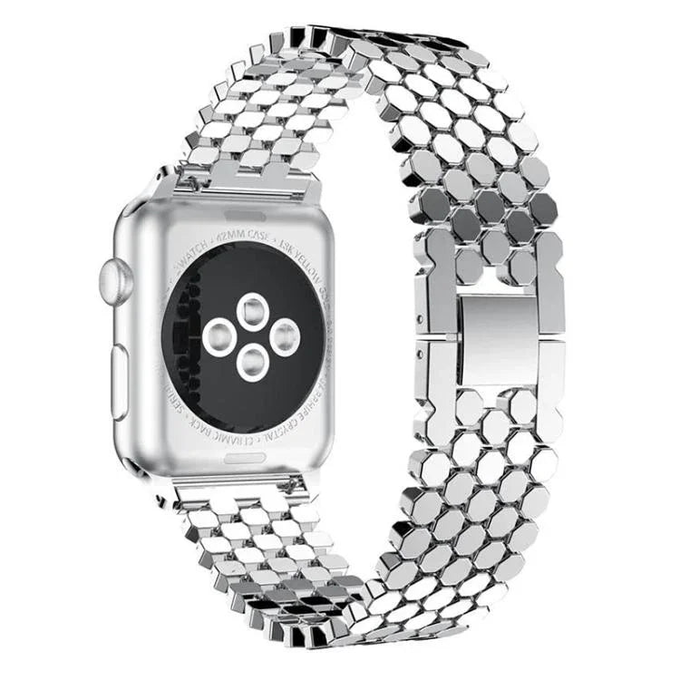 สายรัดนาฬิกาโลหะลายเกล็ดปลา xDfind สำหรับ Apple Watch 42 / 44 / 45 / 46 / 49mm, สำหรับ Apple Watch 38 / 40 / 41 / S11 42mm