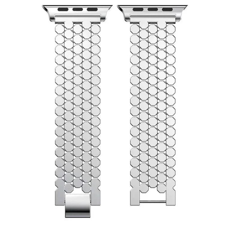 สายรัดนาฬิกาโลหะลายเกล็ดปลา xDfind สำหรับ Apple Watch 42 / 44 / 45 / 46 / 49mm, สำหรับ Apple Watch 38 / 40 / 41 / S11 42mm