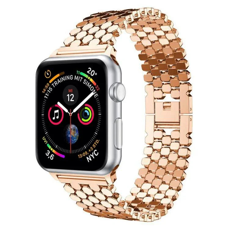 สายรัดนาฬิกาโลหะลายเกล็ดปลา xDfind สำหรับ Apple Watch 42 / 44 / 45 / 46 / 49mm, สำหรับ Apple Watch 38 / 40 / 41 / S11 42mm
