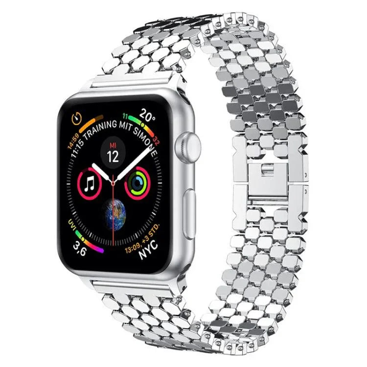 สายรัดนาฬิกาโลหะลายเกล็ดปลา xDfind สำหรับ Apple Watch 42 / 44 / 45 / 46 / 49mm, สำหรับ Apple Watch 38 / 40 / 41 / S11 42mm