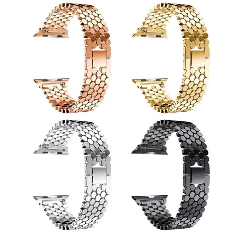 สายรัดนาฬิกาโลหะลายเกล็ดปลา xDfind สำหรับ Apple Watch 42 / 44 / 45 / 46 / 49mm, สำหรับ Apple Watch 38 / 40 / 41 / S11 42mm