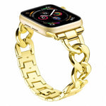 สายรัดนาฬิกาโลหะโซ่ผ้ายีนส์ xDfind สำหรับ Apple Watch 42 / 44 / 45 / 46 / 49mm