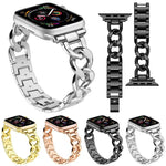 สายรัดนาฬิกาโลหะโซ่ผ้ายีนส์ xDfind สำหรับ Apple Watch 42 / 44 / 45 / 46 / 49mm