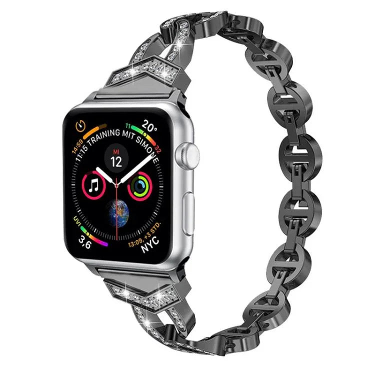 สายรัดนาฬิกาโลหะสแตนเลสสตีลเพชร xDfind สำหรับ Apple Watch 42 / 44 / 45 / 46 / 49mm, สำหรับ Apple Watch 38 / 40 / 41 / S10 42mm