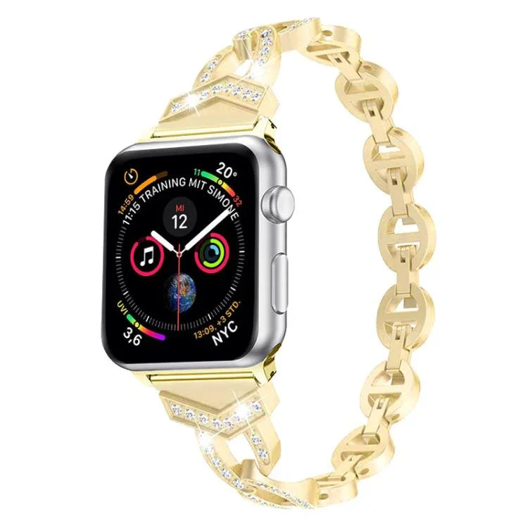 สายรัดนาฬิกาโลหะสแตนเลสสตีลเพชร xDfind สำหรับ Apple Watch 42 / 44 / 45 / 46 / 49mm, สำหรับ Apple Watch 38 / 40 / 41 / S10 42mm