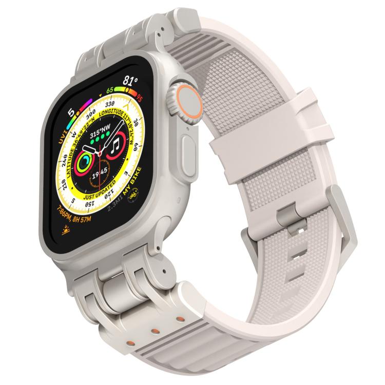 สายรัดนาฬิกาซิลิโคนลาย Mecha Stripe สำหรับ Apple Watch 46mm / 49mm / 45mm / 44mm