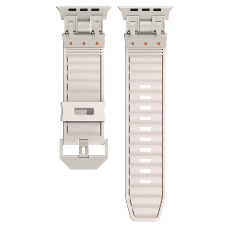 สายรัดนาฬิกาซิลิโคนลาย Mecha Stripe สำหรับ Apple Watch 46mm / 49mm / 45mm / 44mm