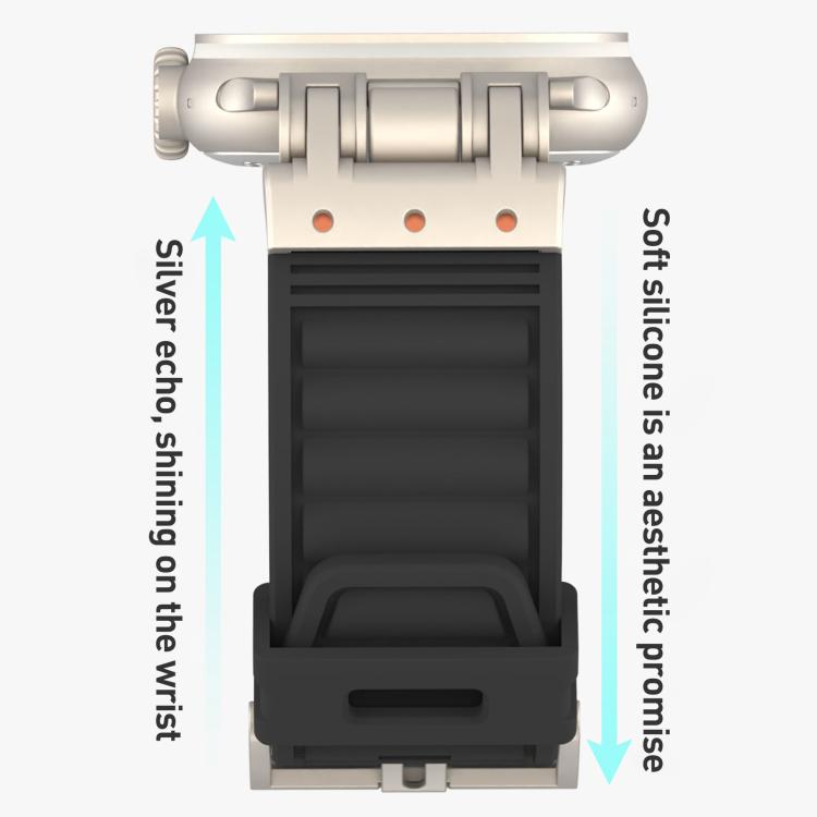 สายรัดนาฬิกาซิลิโคนลาย Mecha Stripe สำหรับ Apple Watch 46mm / 49mm / 45mm / 44mm