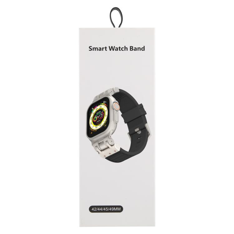 สายรัดนาฬิกาซิลิโคนลาย Mecha Stripe สำหรับ Apple Watch 46mm / 49mm / 45mm / 44mm