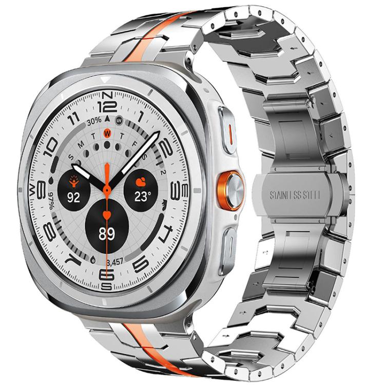 สายรัดนาฬิกาสแตนเลส xDfind แบบหัวเข็มขัดผีเสื้อ สำหรับ Samsung Galaxy Watch Ultra / Ultra 2025, สำหรับ Samsung Galaxy Watch8 / 8 Classic
