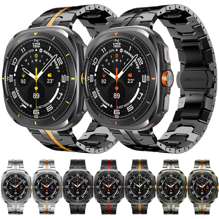 สายรัดนาฬิกาสแตนเลส xDfind แบบหัวเข็มขัดผีเสื้อ สำหรับ Samsung Galaxy Watch Ultra / Ultra 2025, สำหรับ Samsung Galaxy Watch8 / 8 Classic
