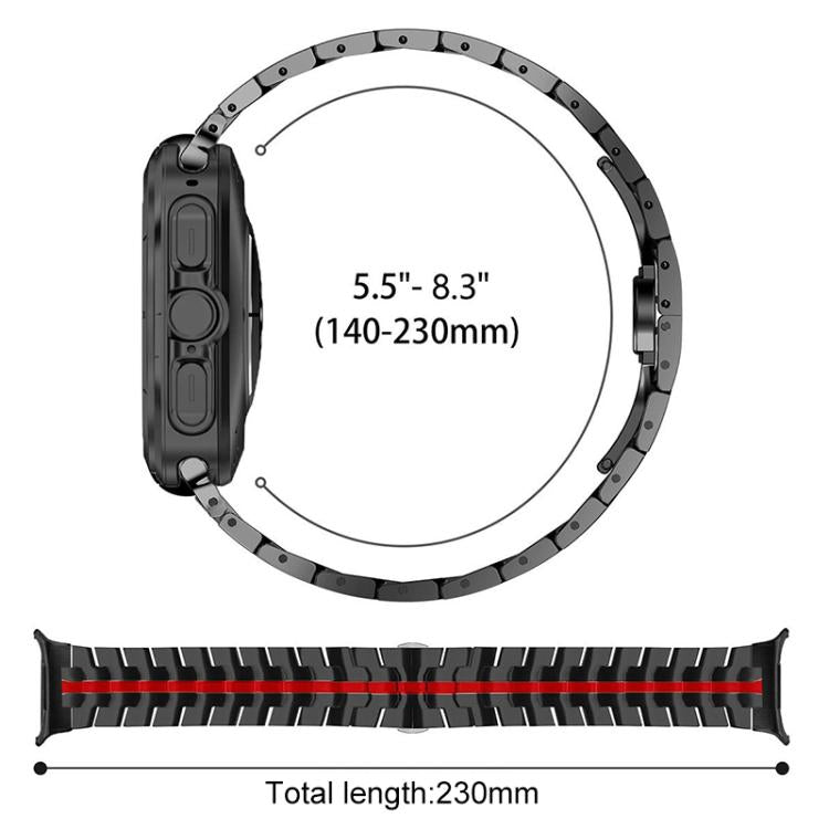 สายรัดนาฬิกาสแตนเลส xDfind แบบหัวเข็มขัดผีเสื้อ สำหรับ Samsung Galaxy Watch Ultra / Ultra 2025, สำหรับ Samsung Galaxy Watch8 / 8 Classic