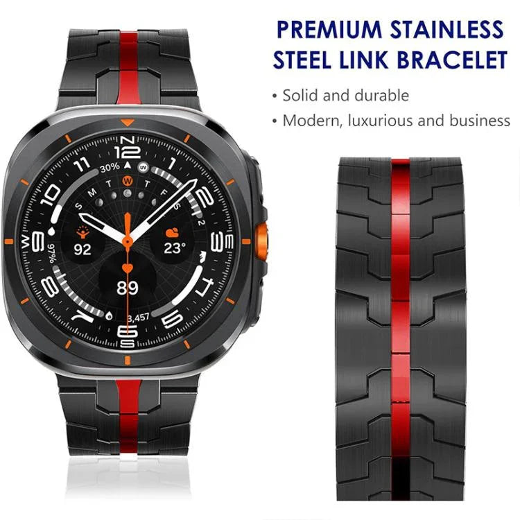 สายรัดนาฬิกาสแตนเลส xDfind แบบหัวเข็มขัดผีเสื้อ สำหรับ Samsung Galaxy Watch Ultra / Ultra 2025, สำหรับ Samsung Galaxy Watch8 / 8 Classic
