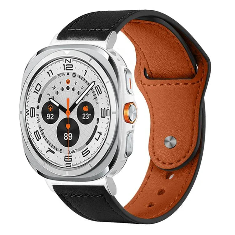 สายรัดนาฬิกาหนังแท้ xDfind แบบหัวเข็มขัดหมุด สำหรับ Samsung Galaxy Watch Ultra / Ultra 2025, สำหรับ Samsung Galaxy Watch8 / 8 Classic
