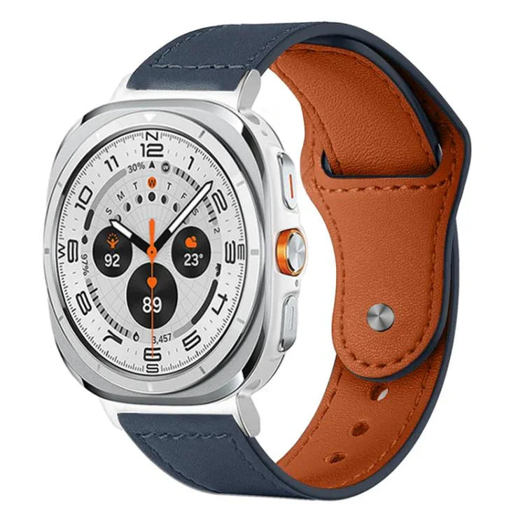 สายรัดนาฬิกาหนังแท้ xDfind แบบหัวเข็มขัดหมุด สำหรับ Samsung Galaxy Watch Ultra / Ultra 2025, สำหรับ Samsung Galaxy Watch8 / 8 Classic
