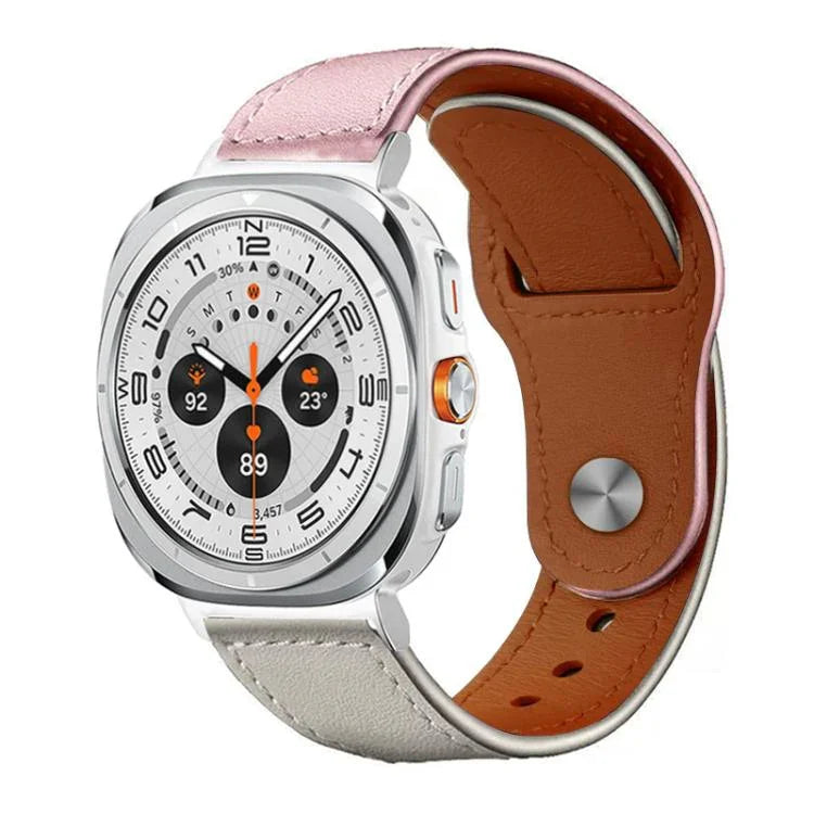 สายรัดนาฬิกาหนังแท้ xDfind แบบหัวเข็มขัดหมุด สำหรับ Samsung Galaxy Watch Ultra / Ultra 2025, สำหรับ Samsung Galaxy Watch8 / 8 Classic