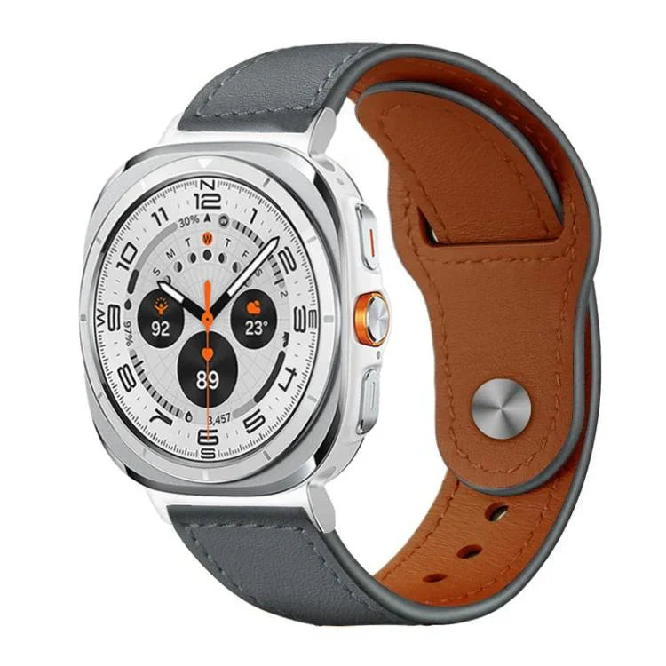 สายรัดนาฬิกาหนังแท้ xDfind แบบหัวเข็มขัดหมุด สำหรับ Samsung Galaxy Watch Ultra / Ultra 2025, สำหรับ Samsung Galaxy Watch8 / 8 Classic