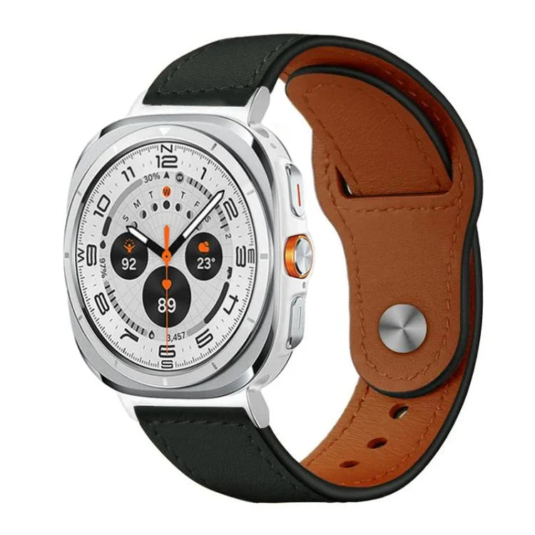 สายรัดนาฬิกาหนังแท้ xDfind แบบหัวเข็มขัดหมุด สำหรับ Samsung Galaxy Watch Ultra / Ultra 2025, สำหรับ Samsung Galaxy Watch8 / 8 Classic