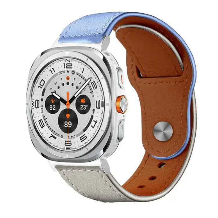สายรัดนาฬิกาหนังแท้ xDfind แบบหัวเข็มขัดหมุด สำหรับ Samsung Galaxy Watch Ultra / Ultra 2025, สำหรับ Samsung Galaxy Watch8 / 8 Classic