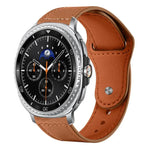 สายรัดนาฬิกาหนังแท้ xDfind แบบหัวเข็มขัดหมุด สำหรับ Samsung Galaxy Watch Ultra / Ultra 2025, สำหรับ Samsung Galaxy Watch8 / 8 Classic