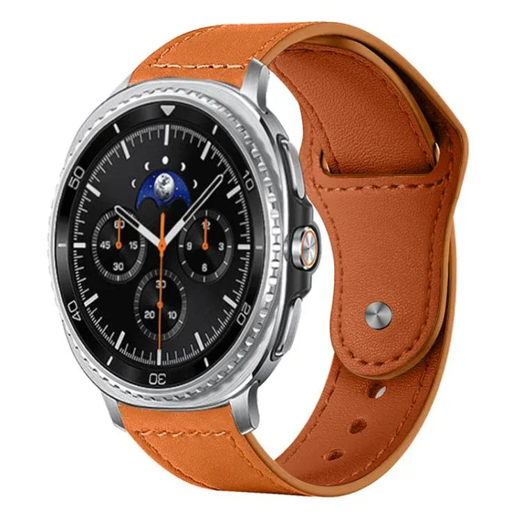 สายรัดนาฬิกาหนังแท้ xDfind แบบหัวเข็มขัดหมุด สำหรับ Samsung Galaxy Watch Ultra / Ultra 2025, สำหรับ Samsung Galaxy Watch8 / 8 Classic