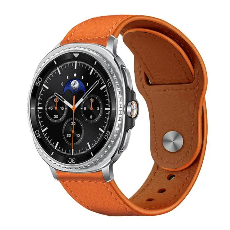 สายรัดนาฬิกาหนังแท้ xDfind แบบหัวเข็มขัดหมุด สำหรับ Samsung Galaxy Watch Ultra / Ultra 2025, สำหรับ Samsung Galaxy Watch8 / 8 Classic