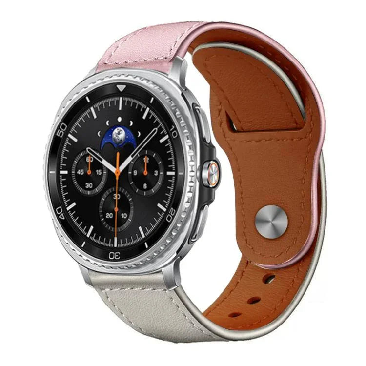 สายรัดนาฬิกาหนังแท้ xDfind แบบหัวเข็มขัดหมุด สำหรับ Samsung Galaxy Watch Ultra / Ultra 2025, สำหรับ Samsung Galaxy Watch8 / 8 Classic