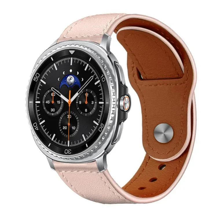 สายรัดนาฬิกาหนังแท้ xDfind แบบหัวเข็มขัดหมุด สำหรับ Samsung Galaxy Watch Ultra / Ultra 2025, สำหรับ Samsung Galaxy Watch8 / 8 Classic