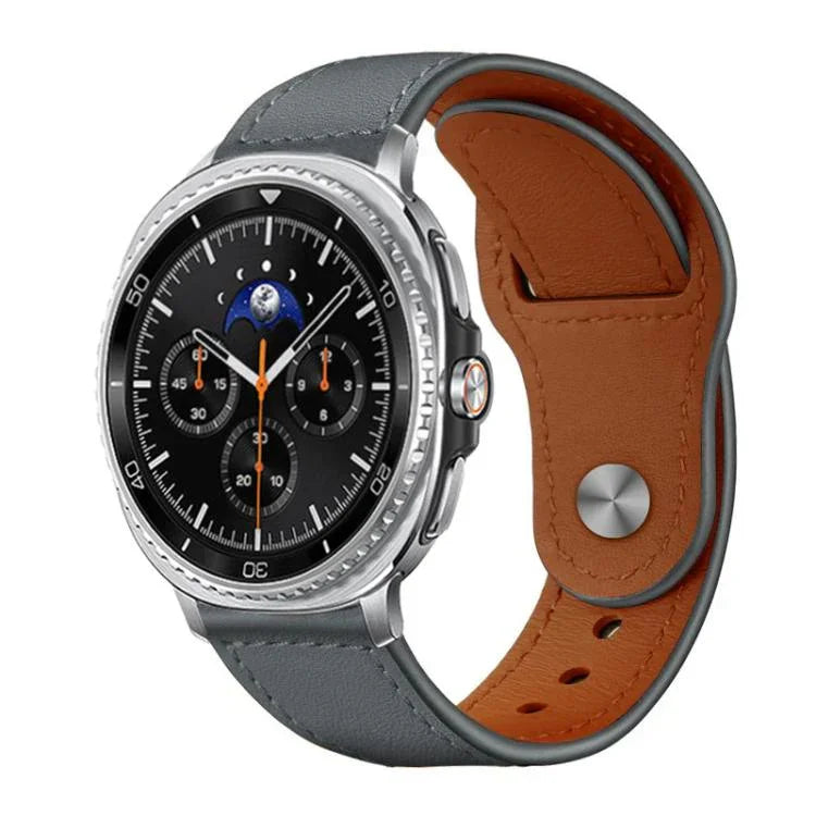 สายรัดนาฬิกาหนังแท้ xDfind แบบหัวเข็มขัดหมุด สำหรับ Samsung Galaxy Watch Ultra / Ultra 2025, สำหรับ Samsung Galaxy Watch8 / 8 Classic