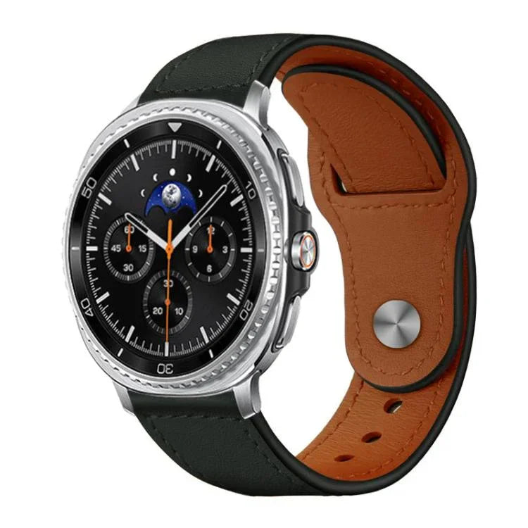 สายรัดนาฬิกาหนังแท้ xDfind แบบหัวเข็มขัดหมุด สำหรับ Samsung Galaxy Watch Ultra / Ultra 2025, สำหรับ Samsung Galaxy Watch8 / 8 Classic