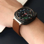 สายรัดนาฬิกาหนังแท้ xDfind แบบหัวเข็มขัดหมุด สำหรับ Samsung Galaxy Watch Ultra / Ultra 2025, สำหรับ Samsung Galaxy Watch8 / 8 Classic