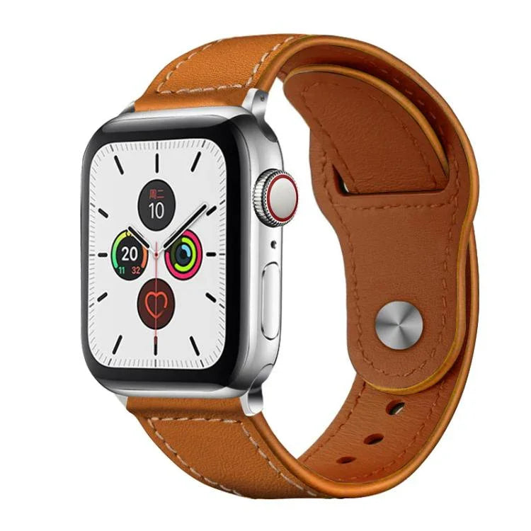 สายรัดนาฬิกาหนังแท้หัวเข็มขัดหมุด xDfind สำหรับ Apple Watch 42 / 44 / 45 / 46 / 49mm, สำหรับ Apple Watch 38 / 40 / 41 / S10 42mm