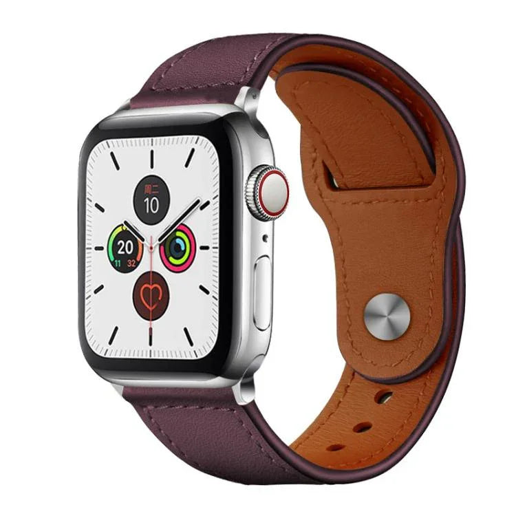 สายรัดนาฬิกาหนังแท้หัวเข็มขัดหมุด xDfind สำหรับ Apple Watch 42 / 44 / 45 / 46 / 49mm, สำหรับ Apple Watch 38 / 40 / 41 / S10 42mm